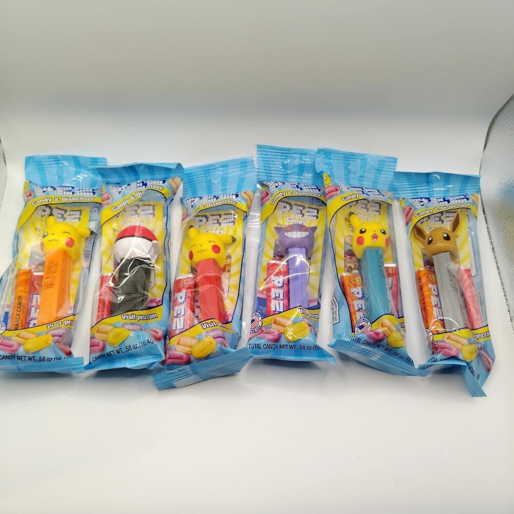 Pokemon Pez Dispensers Lot of 6 Pikachu Poke Ball Candy 2025 NEW Nintendo